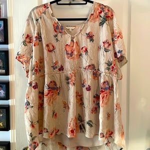 Peplum Floral Shirt